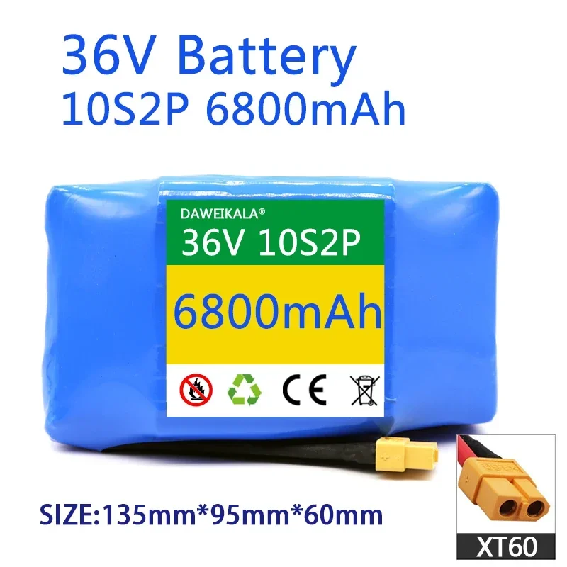 100% Original 36V 18650 lithium-battery 6800mAh 10s2p 36v lithium-ion battery pack 42V roller twist scooter twist car battery