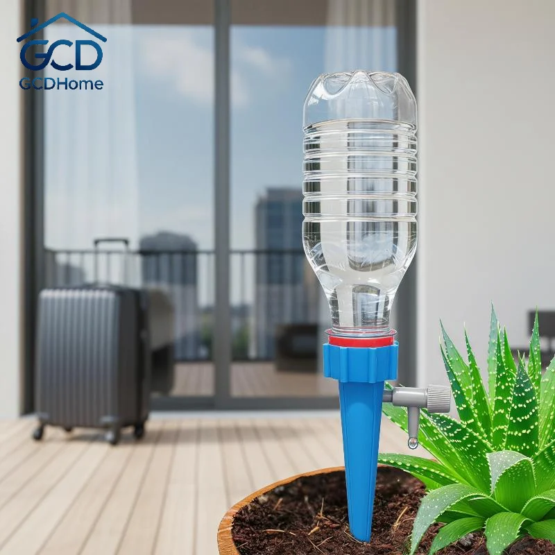 Self Watering Spike Anti-drop Automatic Drip Irrigation Waterer for Home Balcony Garden Potted Plants Vacation Care
