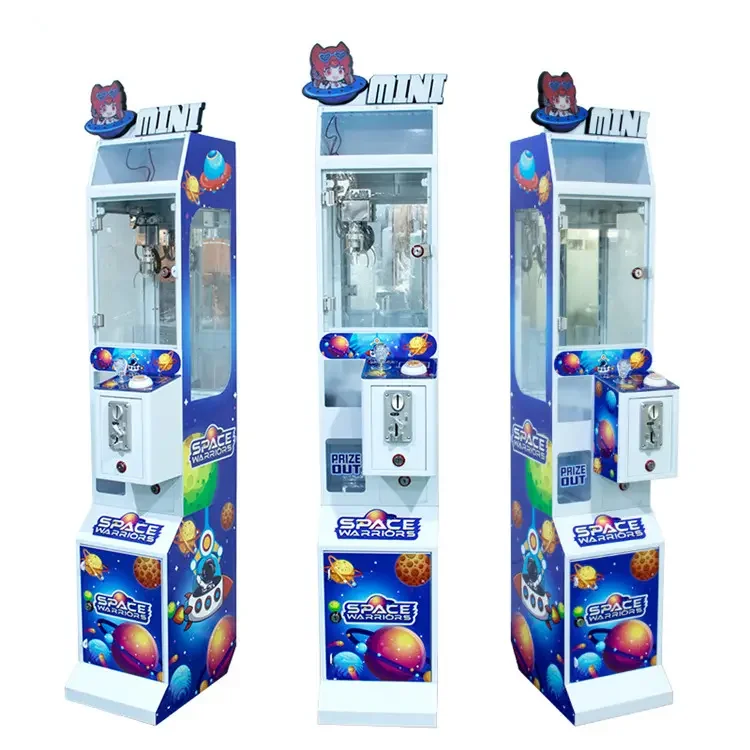 Mega mini claw machine small toys crane vending arcade prizes doll gift candy coin operated game machine with bill acceptor