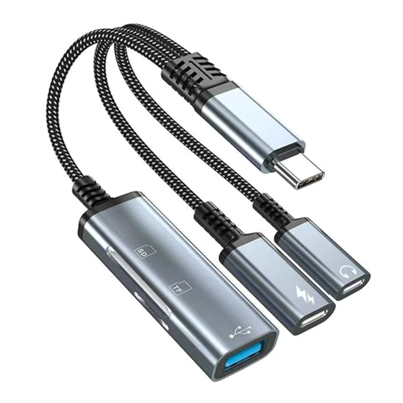 U55C Multiple Feature USB C Connectors Supports PD60W Charging Music Playbacks Data Transfer And Memory Cards