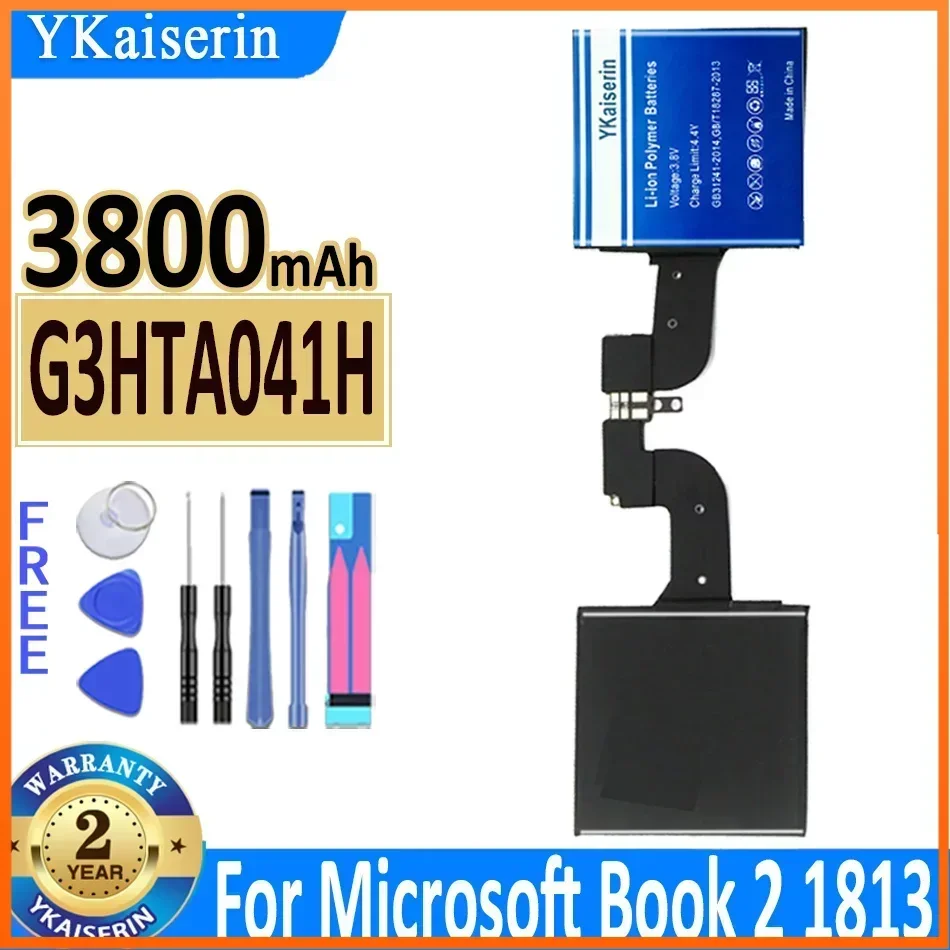 

Ykaisсеребрин 3800 мАч/7500 мАч DYNH01 G3HTA040H G3HTA041H Аккумулятор для Microsoft Surface Book 2 2nd 1813 15-дюймовая клавиатура/экран