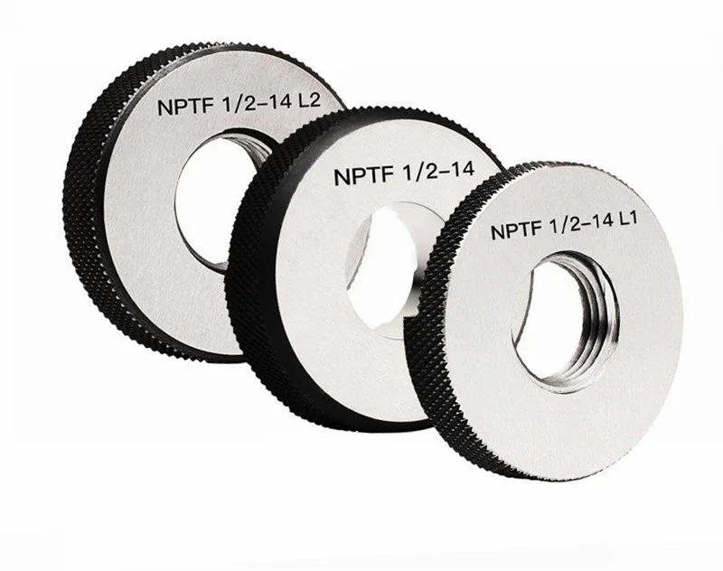 NPTF Thread ring gauge taper pipe ring gauge 60 degree NPTF 1/8 3/4 1 1/4 L1 L2 smooth go nogo measuring gauges tool