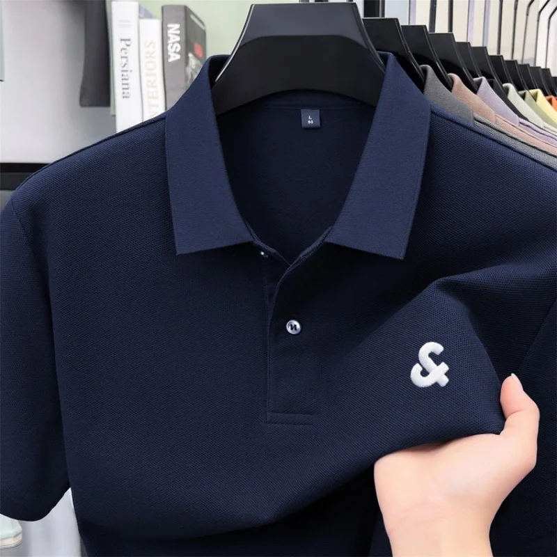 

100% pure cotton 2026high-end brand men's short sleeve polo shirt summer fashion luxury logo embroidered golf top casual T-shirt