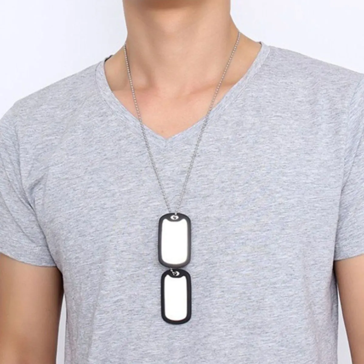 

2Pcs Military Dog Id Tag Silencers Durable Rubber Noise Reduction Edge Guard Black Tag Silencers