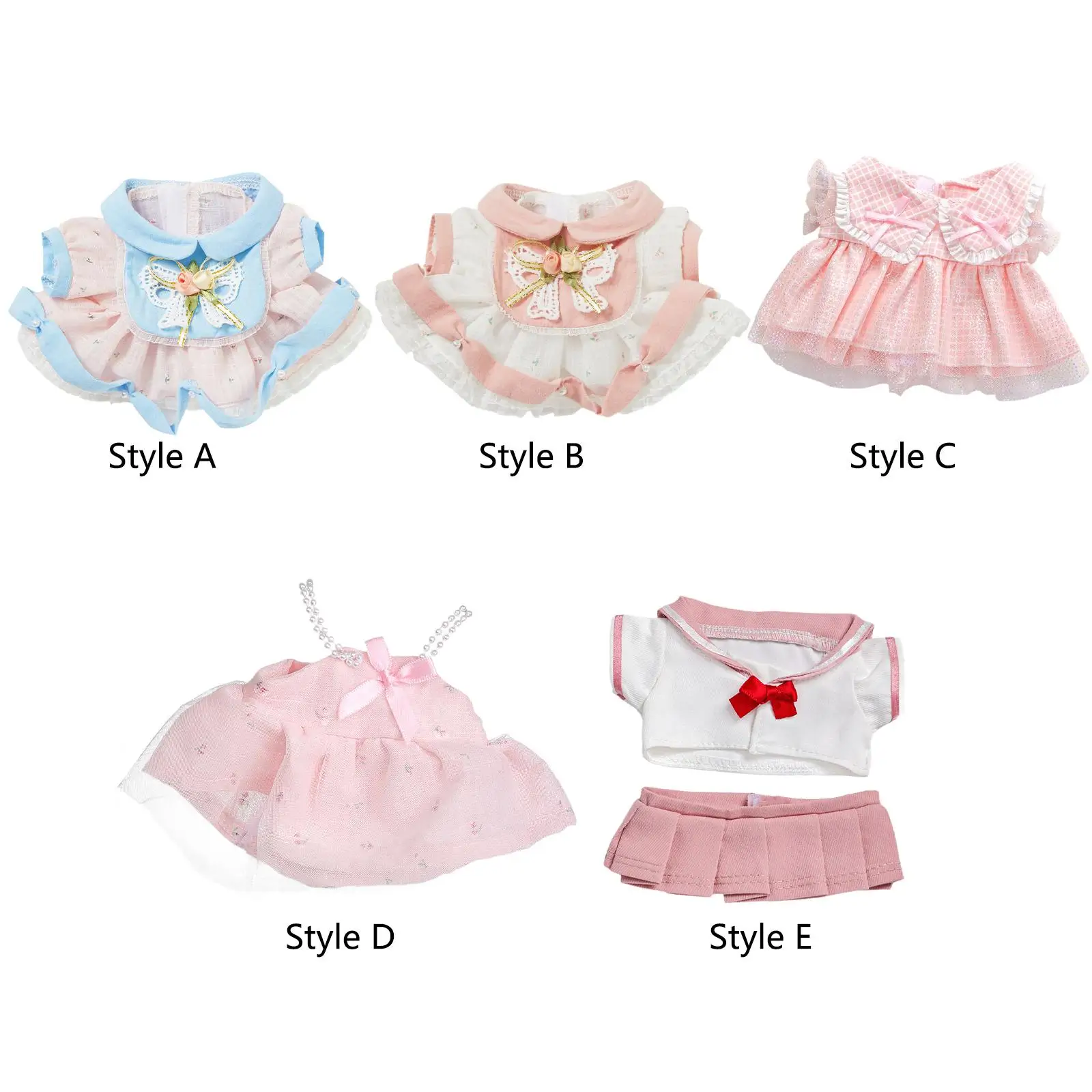 

20cm Doll Dress Comfortable for Kids Detachable DIY Doll Toy Stylish Educational Coordination Dress up Doll Clothing Costumes