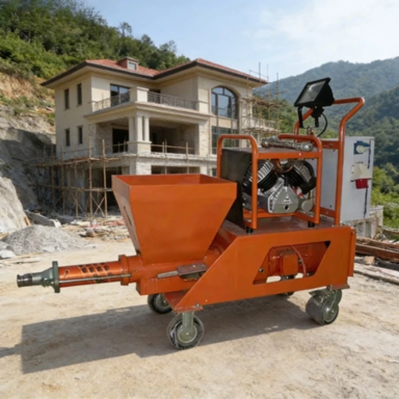 Sand Mortar Spray Pump Plaster Spraying Pump Machine For Wall Construction