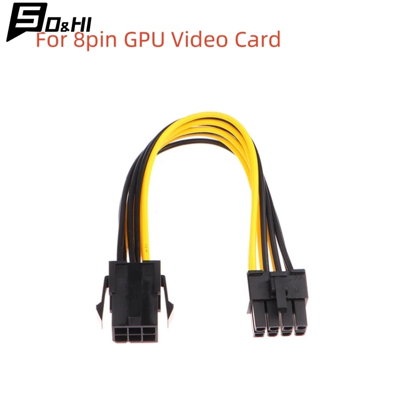 Powered Adapter 6pin To 8pin Adapter, PCI-e 6-pin Male To 8-pin Female Converter For 8pin GPU Video Card