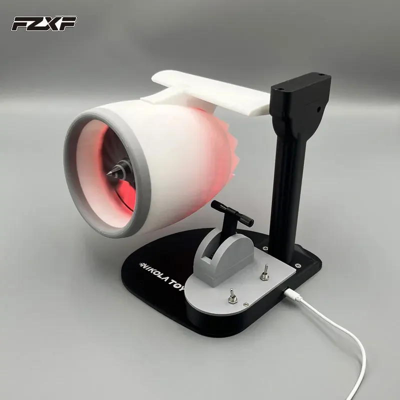 Creative Turbofan Engine Model Fan with Humidifying Mist Function Includes Red Exhaust Glow and USB Cable