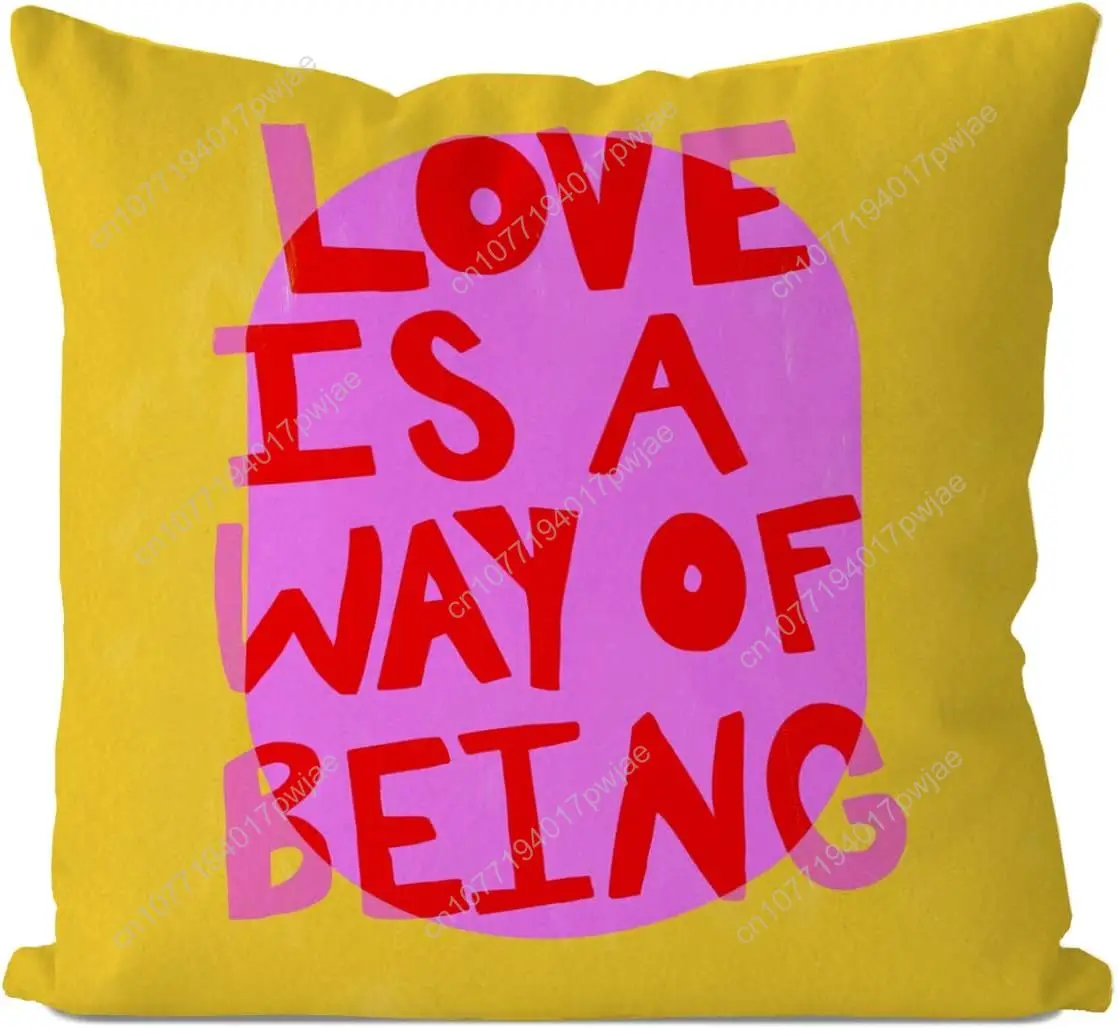 IWXYI 70s Style Pillow Covers, Funny Throw Pillows, Eclectic Maximalist Hippie Pillow Cover, 18x18 Trendy Pillowcase for Eclecti