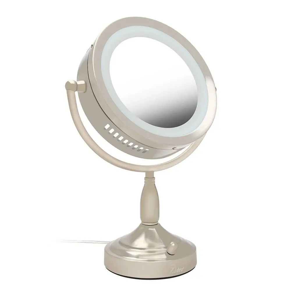 

Incandescent Lighted Makeup Mirror with Magnification 8X/1X Dimming Desk Mirror with Light 2 20-Watt Bulbs