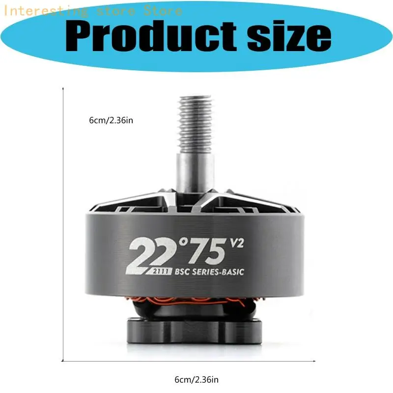 Bürstenloser Motor mit Gewindewelle BSC2207.5 für 5-Zoll-FPV-Drohnen-Builds, Metall-Außenläufer für Wartung und Ersatzplanung – Detail 6