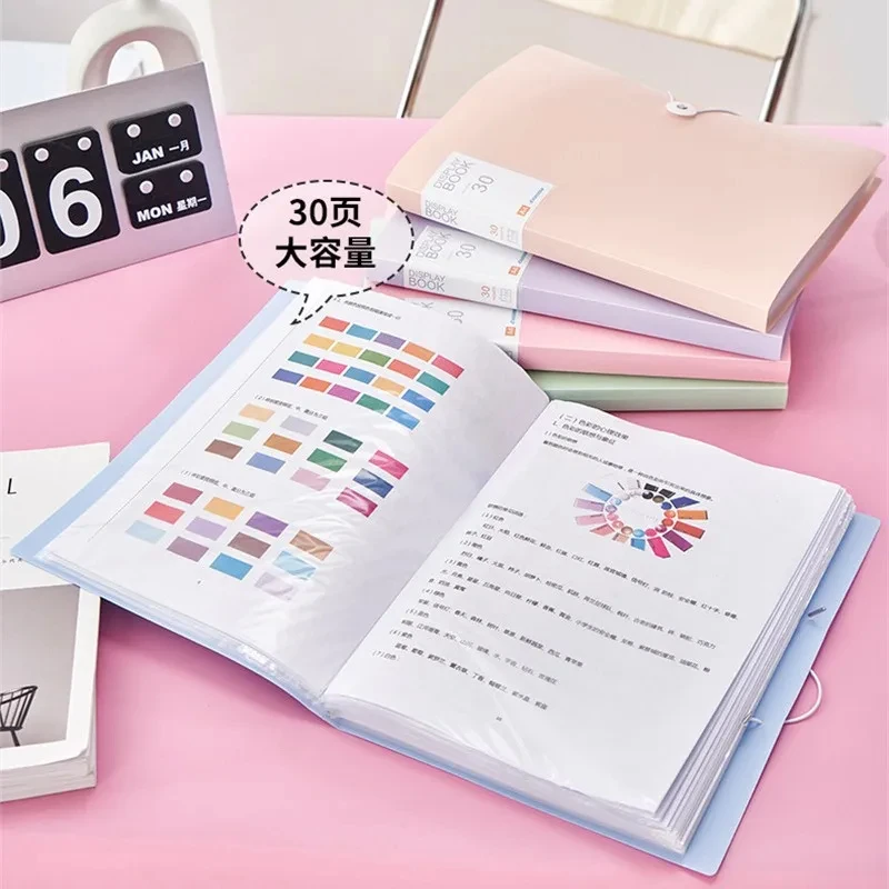 Sac de fichiers A4, 30Pages, classeur Transparent, stockage de dossiers, papier de Test pour étudiants, Classification, Organization, fournitures de bureau