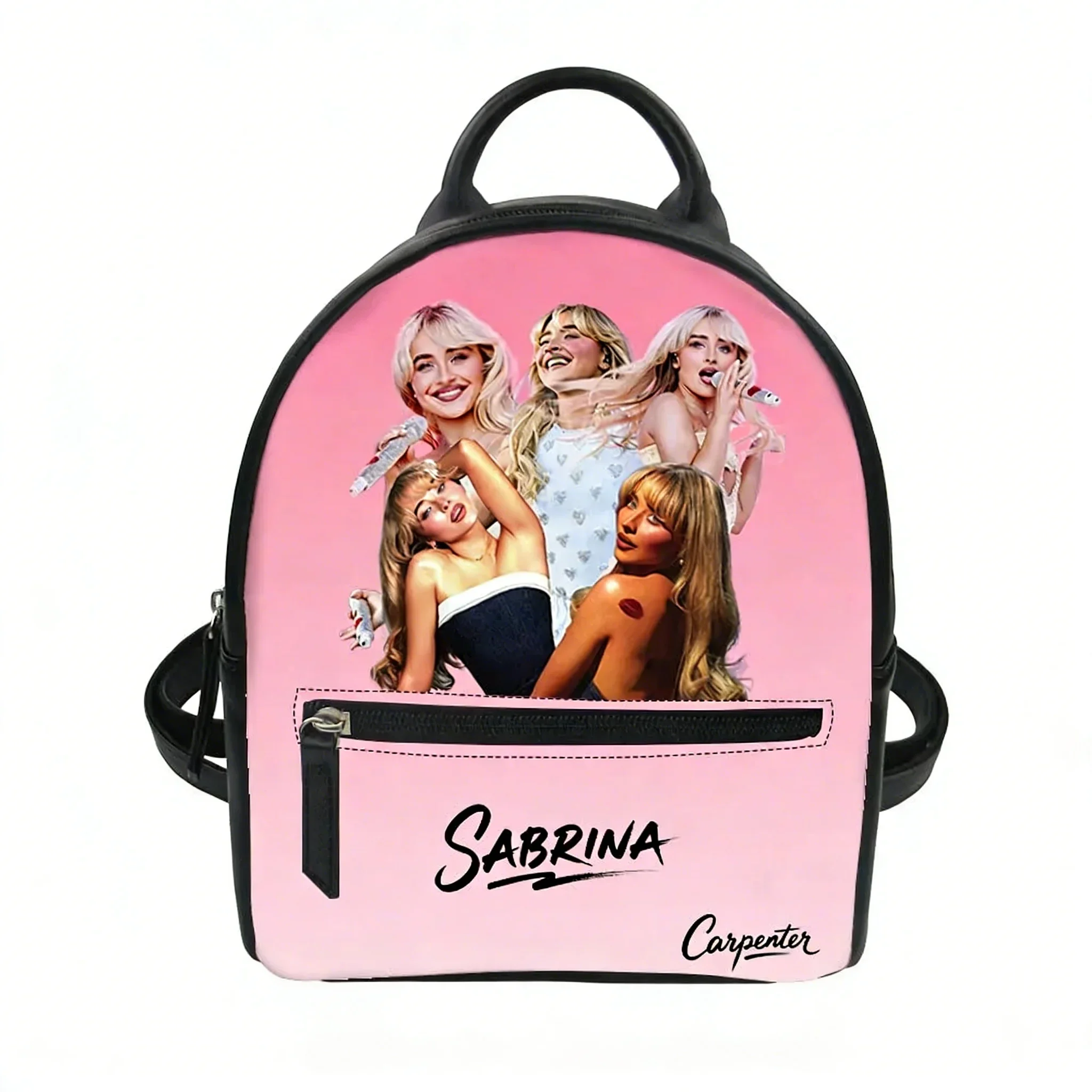 Sabrina Carpenter Backpack Purse Women Schoolbags Pop Singer Custom Double Shoulder Bag Mini Daypack Leather Travel Bag Gift