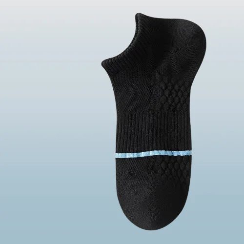 2024 New Fashion 5/10 Pairs Men's Socks Short Socks Mesh Thin Business Boat Socks Non-slip No-heel Invisible Sports Socks