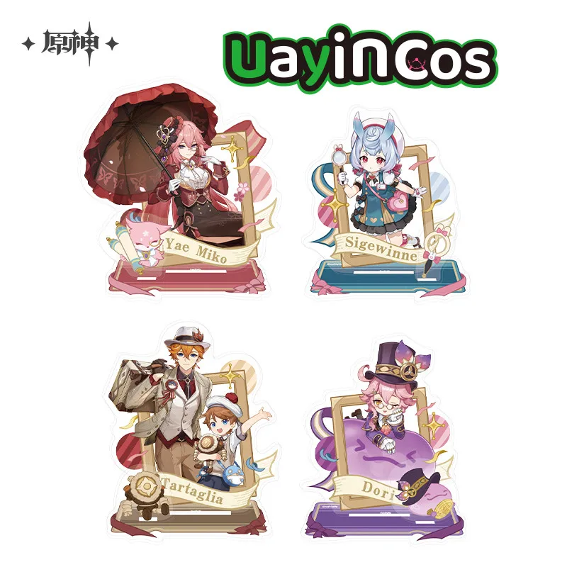 Official Genshin Impact Yae Miko Tartaglia Sigewinne Dori AR Acrylic Stand Ornament Desktop Prop Doll Accessories Anime  Toy