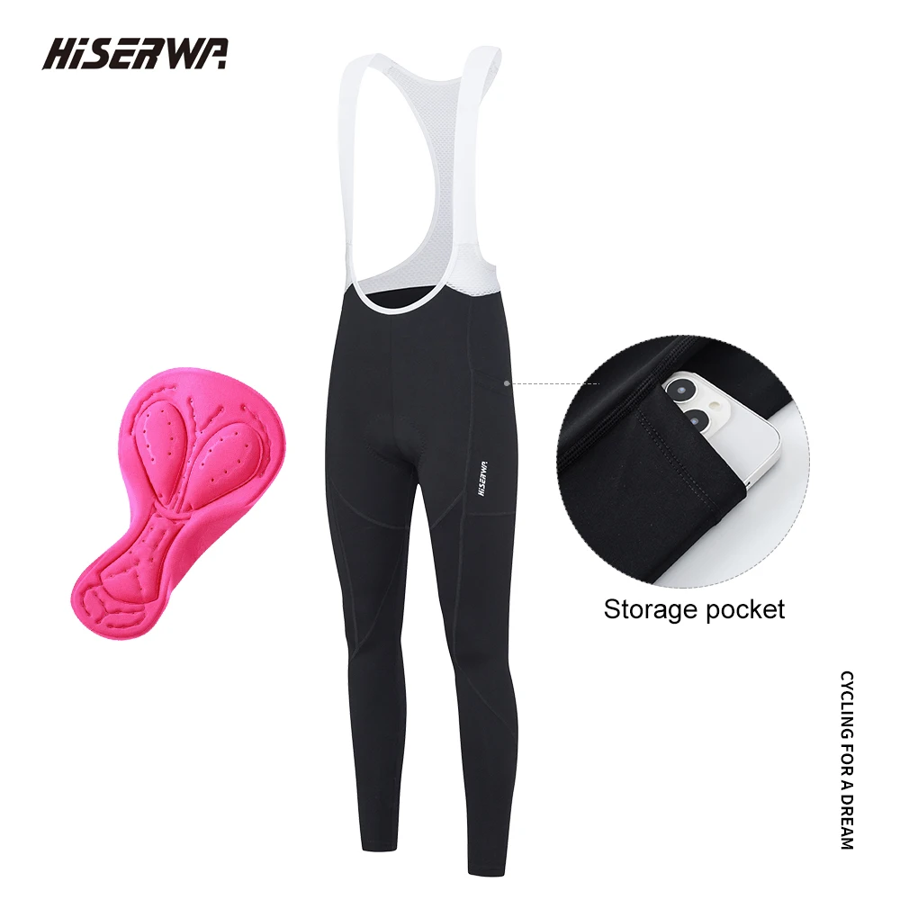 

HISERWA женские велосипедные брюки-комбинезоны, быстросохнущие дышащие велосипедные брюки, мягкие колготки, противоударные 6-часовые MTB Road, весна-осень