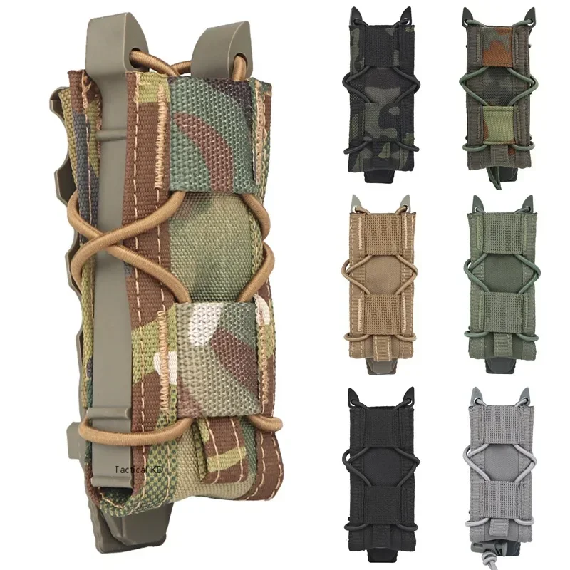 Tactical 9mm Magazine Hunting Pouch Molle Tiger Type Mag Flashlight Waist Bag System Wargame Paintball Accessories Outdoor Sport