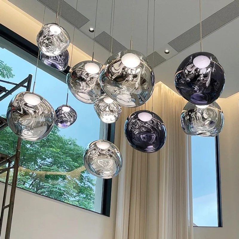 Postmodern Lava Chandelier Nordic Designer Luxury Pendant Light for Loft Staircase Kitchen Bedroom Replica Home Decoration