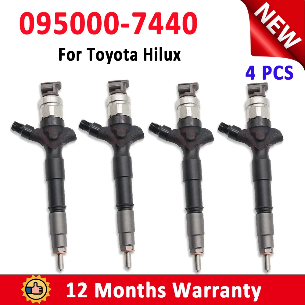 ORLTL 4 PCS Diesel Injector Nozzle 095000-7440 095000-7450 095000-7810 Common Rail Fuel Injector 095000-7820 for Toyota Hilux