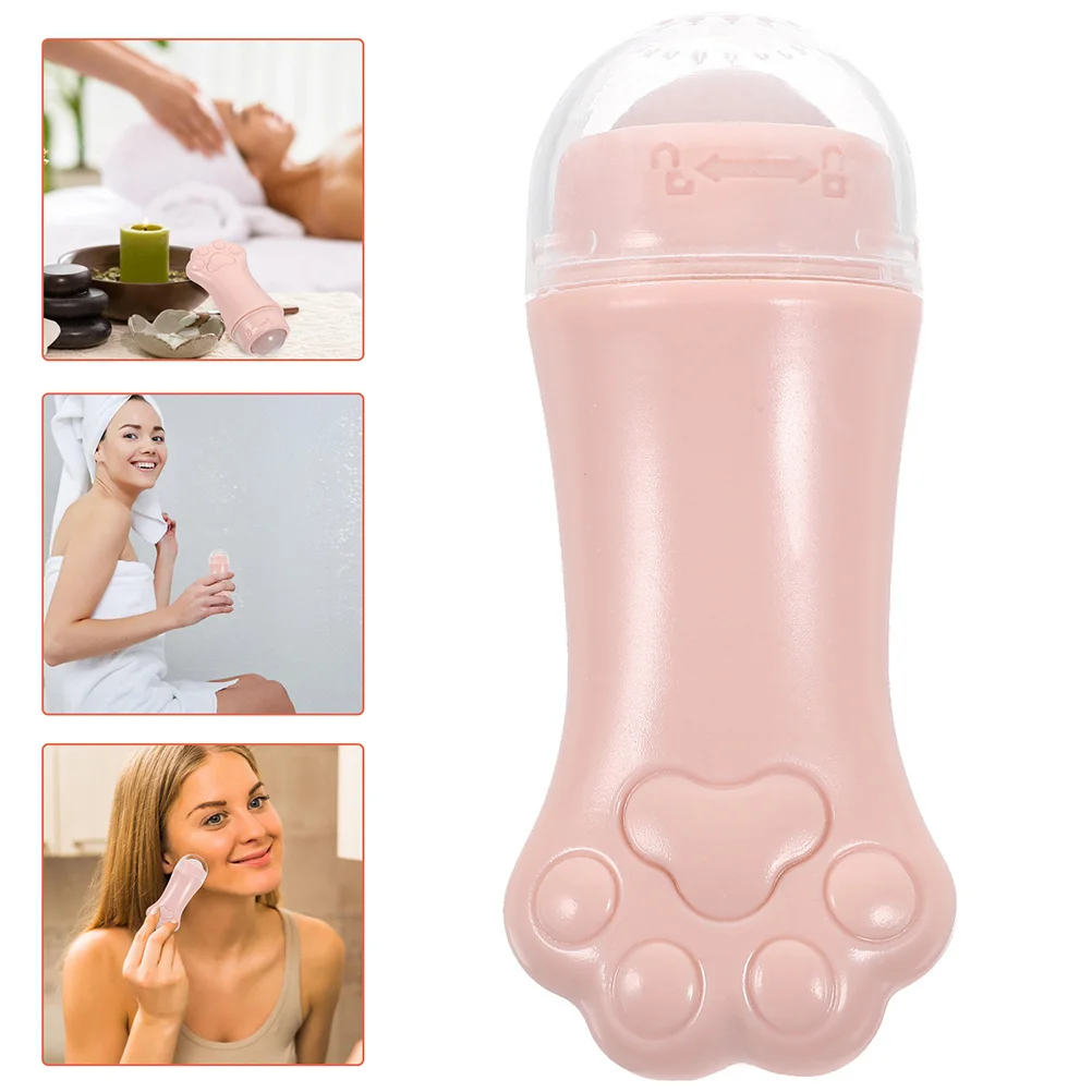 

2 pcs Face Massager Rollers Cute Cat Paw Design Facial Massage Tool For Skin Care Portable Roller To Reduce Puffiness