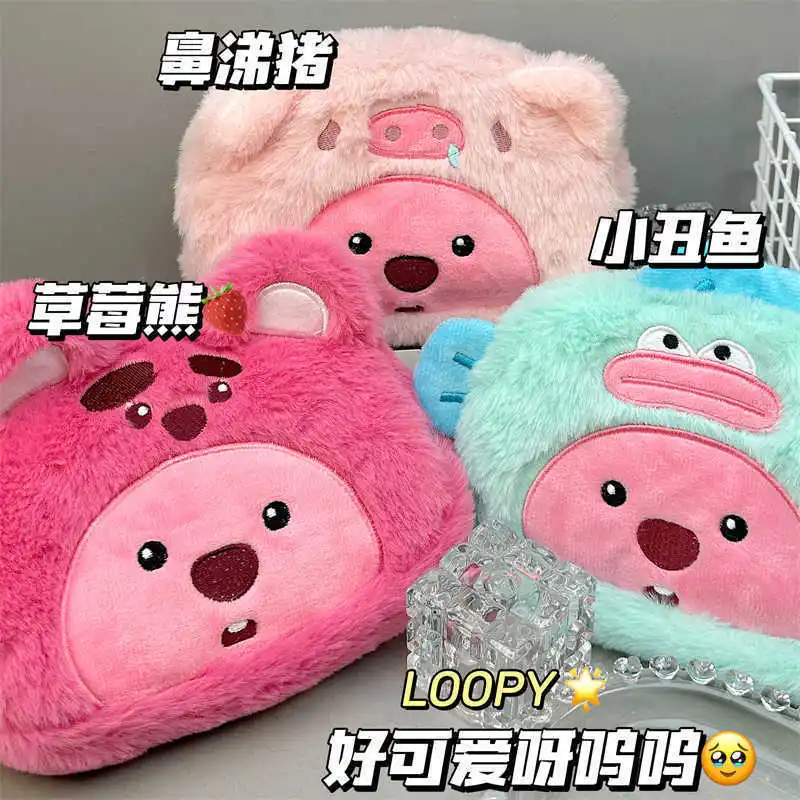 

Мультяшная плюшевая сумка-карандаш для студентов Kawaii, сумка для хранения ручек, косметический маркер, кисть, ручка, большой вместительный чехол для ручек, школьные принадлежности