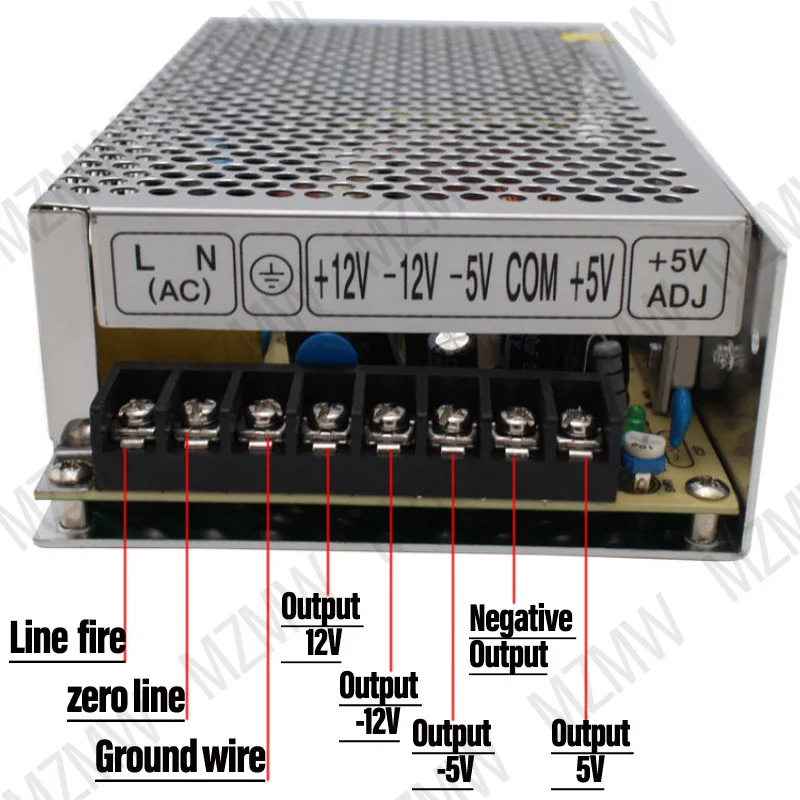 MZMW 60W Quad Output Power Supply 5V 12V 24V -5V -12V Four Way AC to DC SMPS Q-60B Q-60C Q-60D For Led Strip Driver Transformer