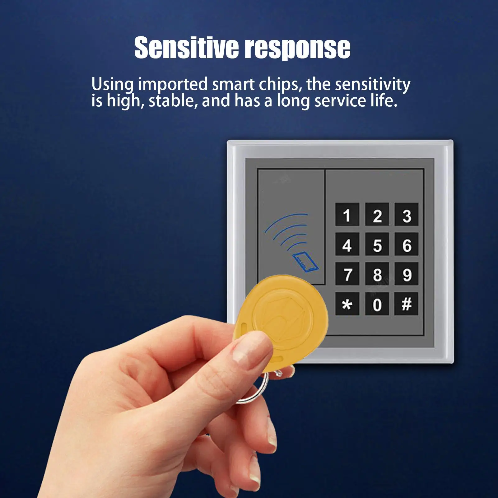 Chave fob sem contato de 125khz, 10 peças, à prova d'água, somente leitura, sensor sensível, chave rfid para controle de acesso, estacionamento de elevador
