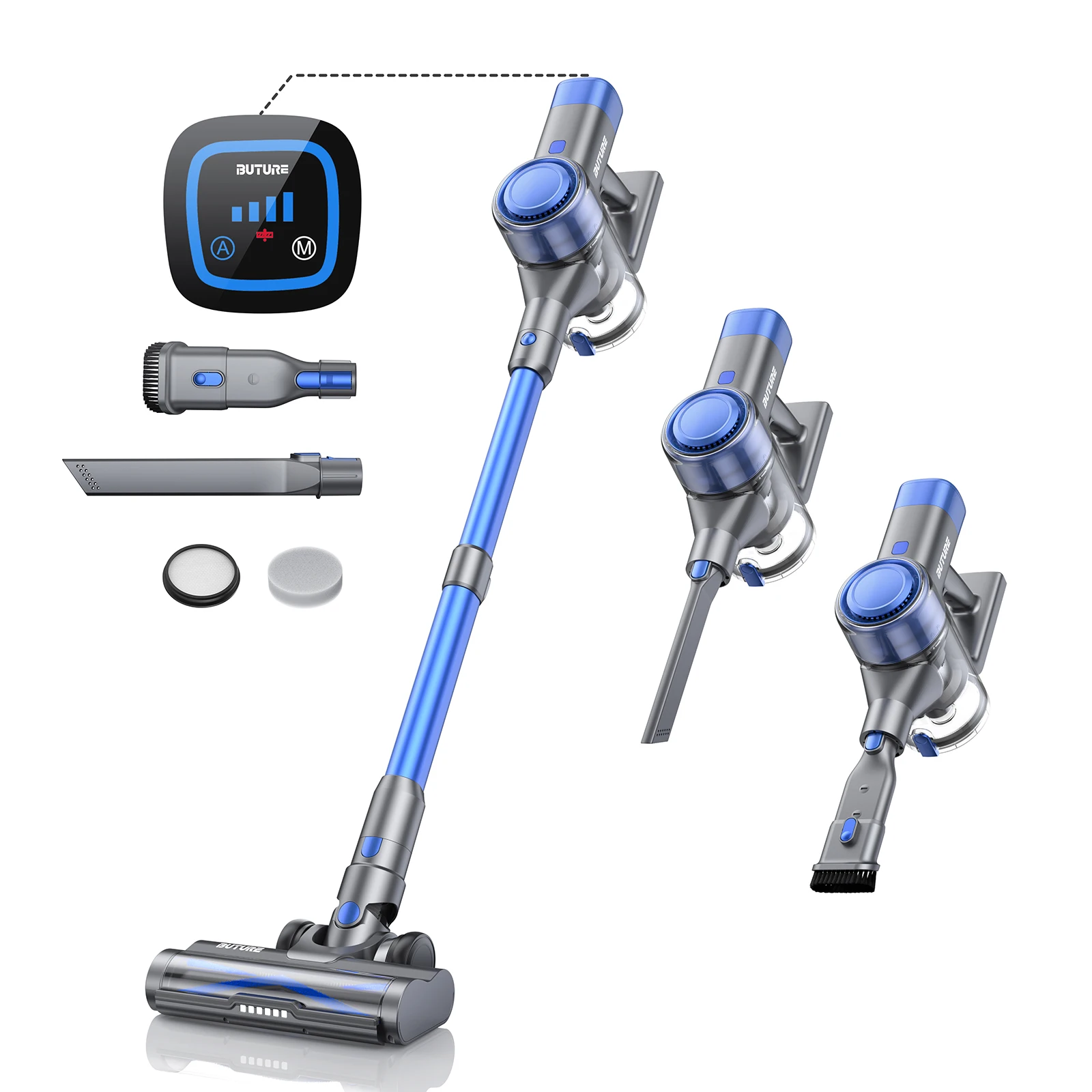 Buture Cordless Vacuum Cleaner Wireless Handheld Home Appliance Removable Battery For Pet hair 55 Mins Time 400W 33Kpa