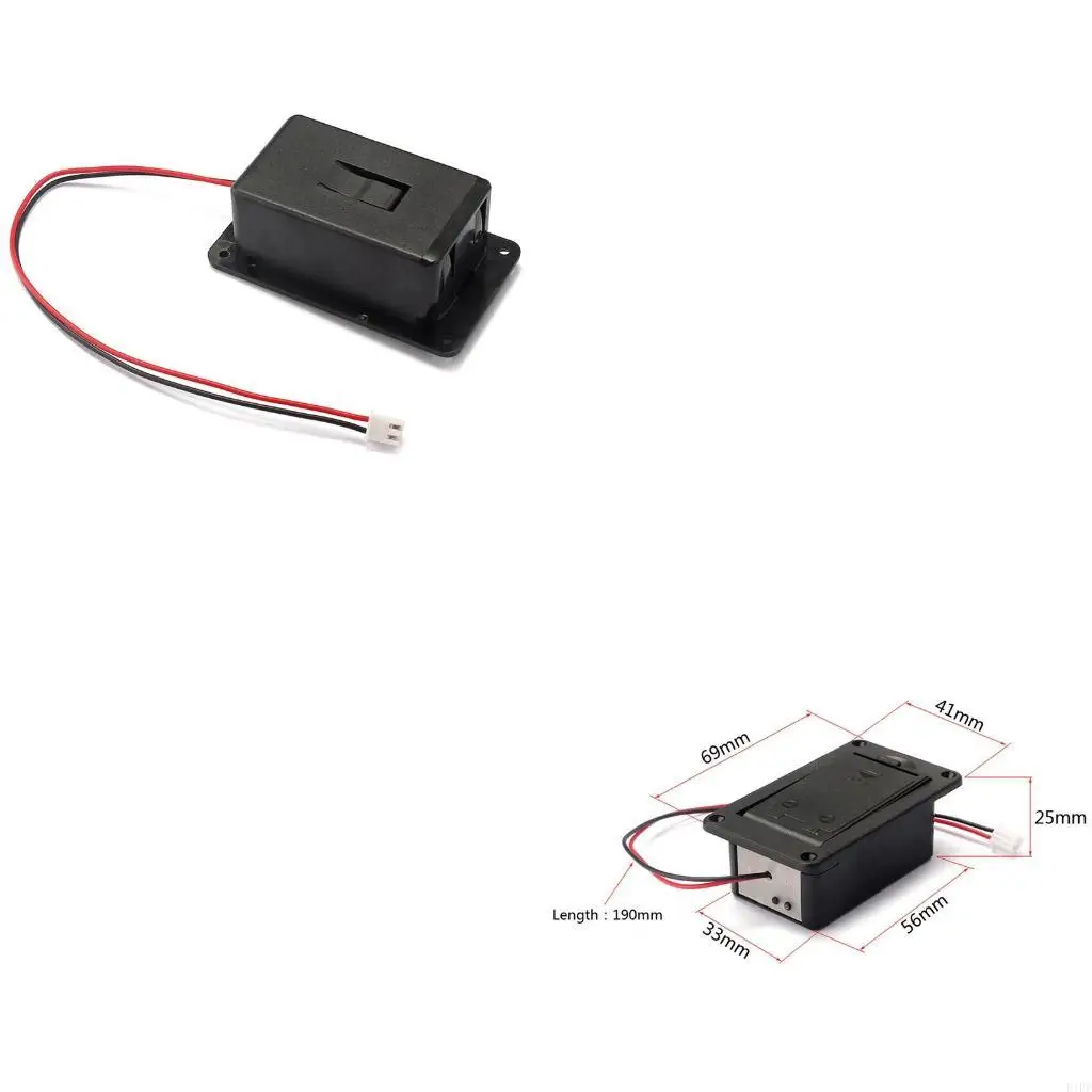 E1PF 1PC 9V Battery Holder for Case Box Cover For Guitar Bass Active Pickup Connector