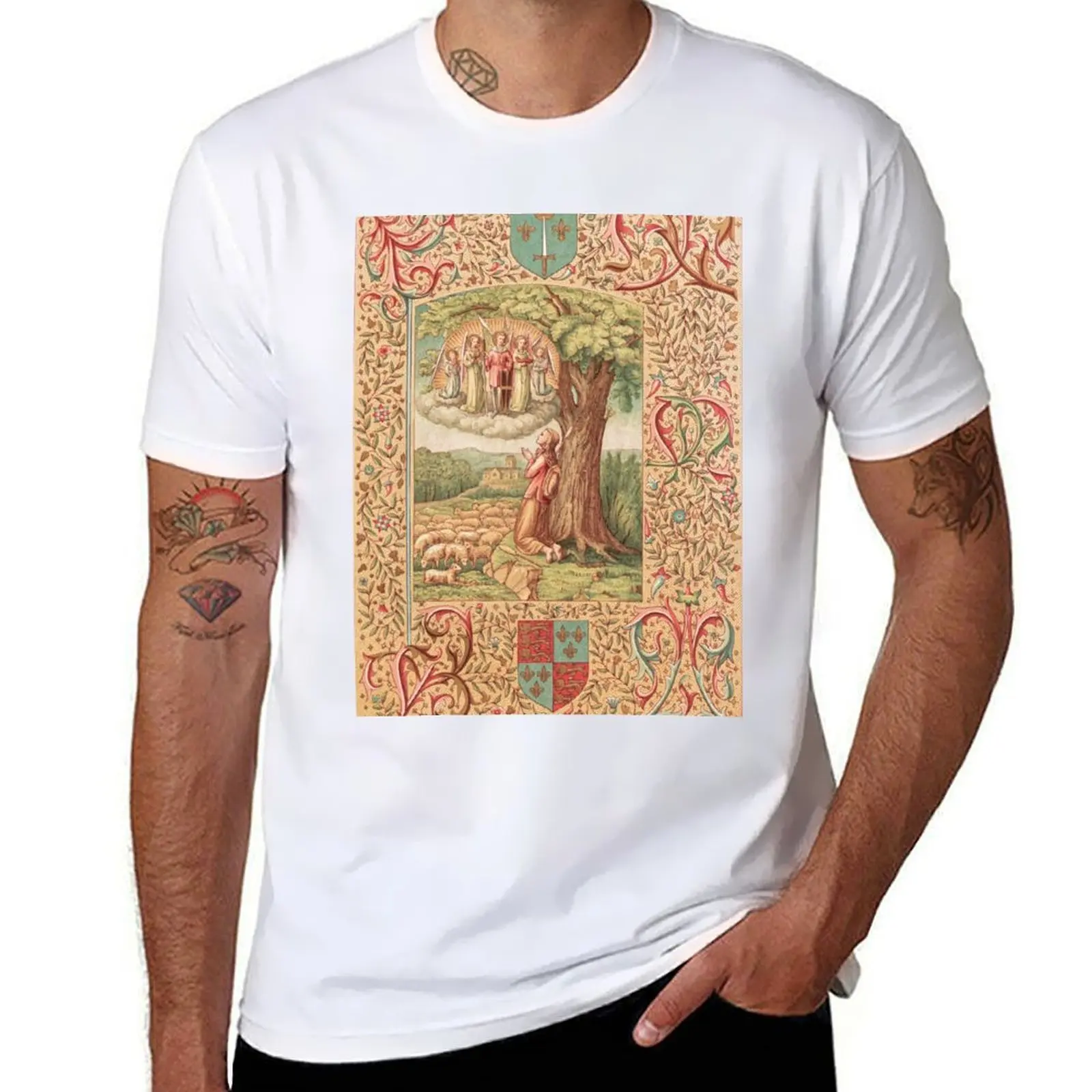 

Saint Joan of Arc medieval drawing T-Shirt tees custom t shirt anime clothes t shirt men