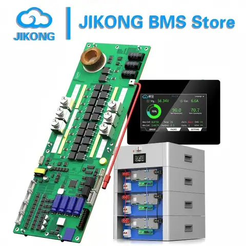 JIKONG V19 Inverter BMS 8S-16S 24V-48V 100A 200A 300A for Li-ion Lifepo4 LTO Battery BMS Active Balancer 1A/2A