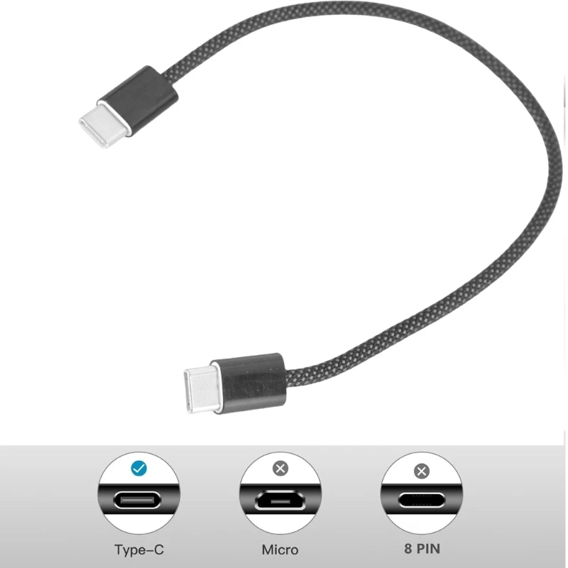كابل شحن USB C عالي السرعة 480 ميجابت في الثانية PD65W توصيل الطاقة سرعة نقل البيانات السريعة لسماعات الرأس