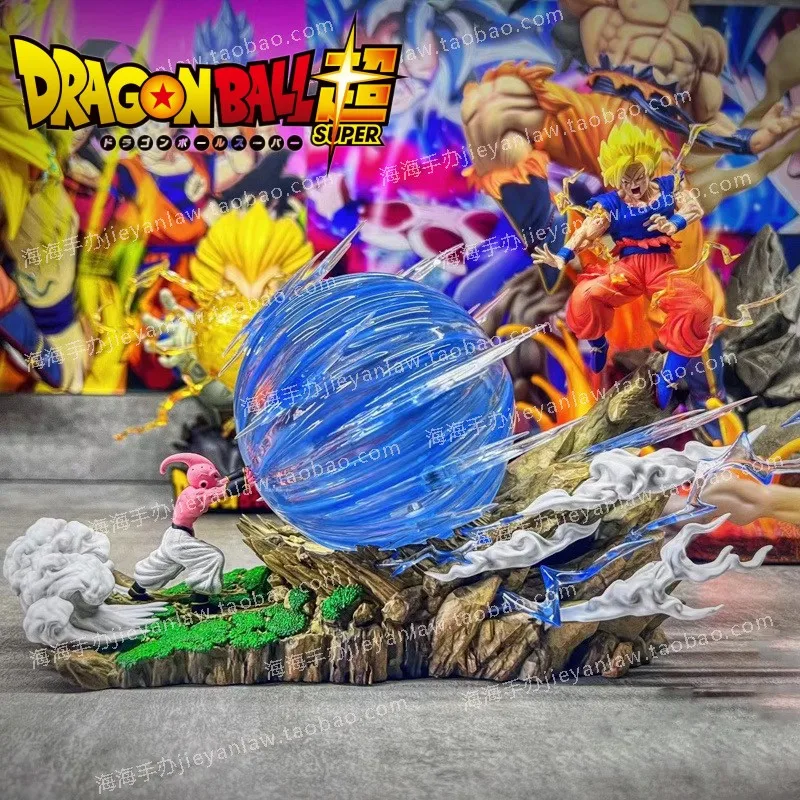 22cm Anime Dragon Ball Z Majin Buu Vs Son Goku Figurine Gk Statue Action Figures Pvc Collection Model For Children Gifts Toy