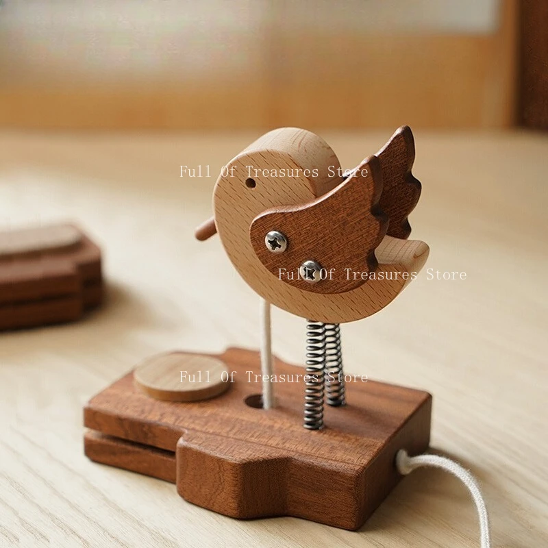 Woodpecker doorbell wooden drag castanet creative ornament