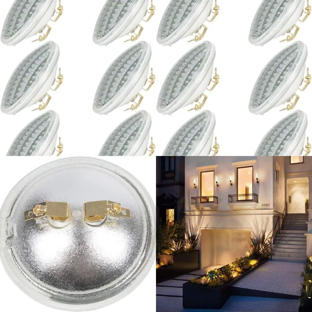 

Набор из 6 светодиодных ламп PAR36, 10 Вт, 1150 люмен, замена галогенных ламп 100 Вт, 12-24 В, водонепроницаемые, теплый белый свет для ландшафтного и внедорожного освещения