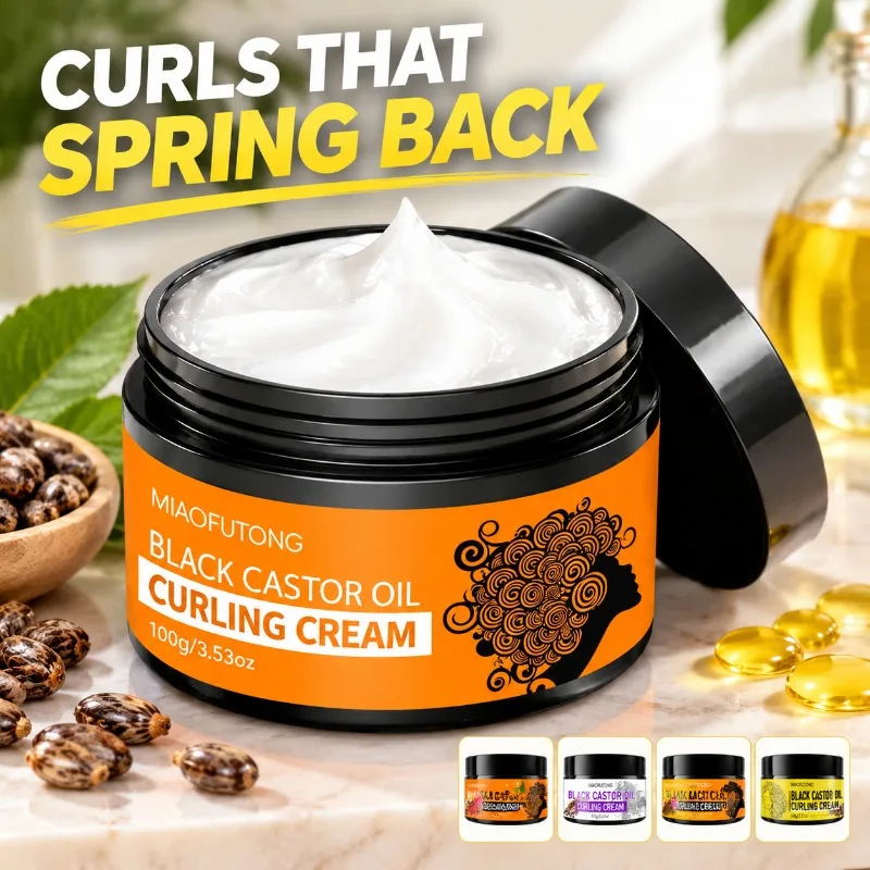Curly Hair Cream 100g Post-perm Curl Care Styling Balm Moisturizing Hold Non-stiff Elastic Hairstyle Elastin for Home Salon
