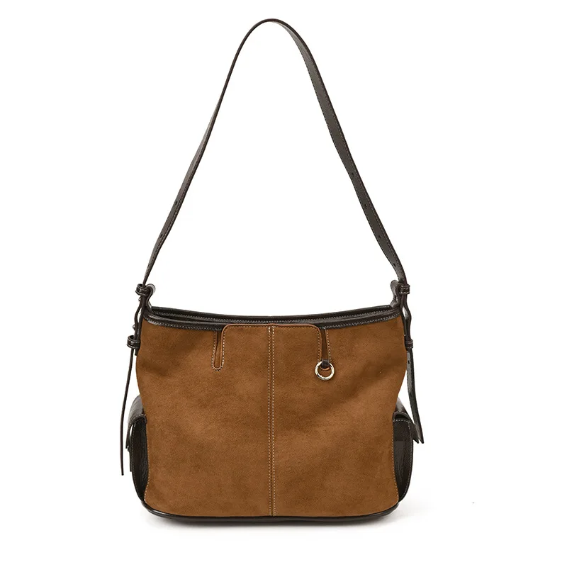 حقيبة كروس نسائية فاخرة لعام 2025، حقيبة كتف متعددة الاتجاهات من الجلد الطبيعي، محفظة ذات سعة كبيرة للمكتب والتنقل غير الرسمي #4