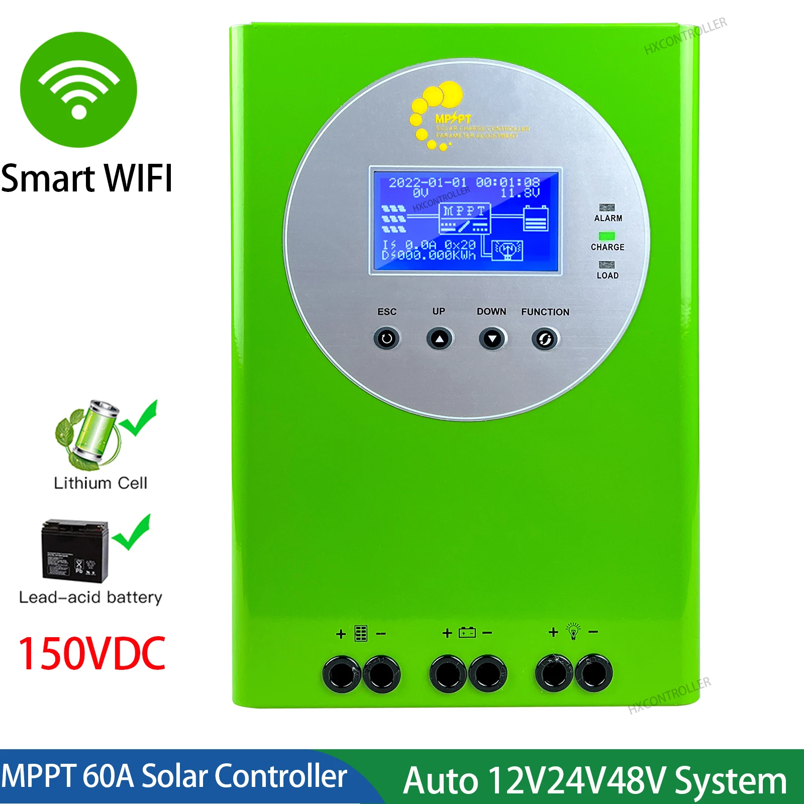 

New 60A 12V 24V 48V MPPT Solar Charge Controller 150VDC 2880W Solar Panel PV Regulator With WIFI Monitor For Lithium GEL Battery