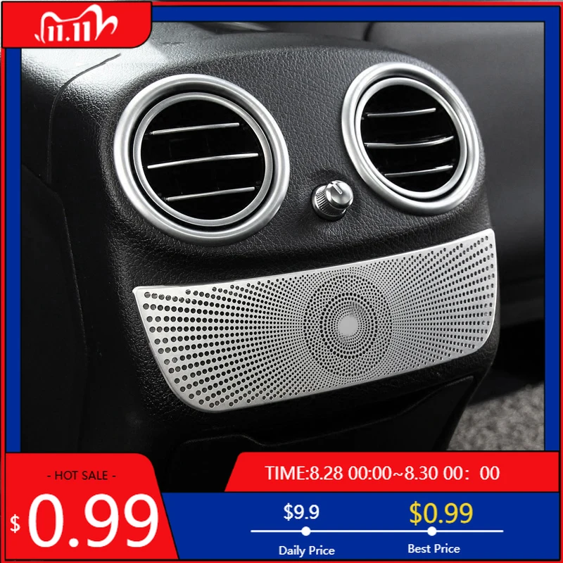 

Interior Stickers Car Rear Armrest Exhaust Air Vent Outlet Speaker Horn Decorative Cover Trim For Mercedes Benz C E GLC Class W