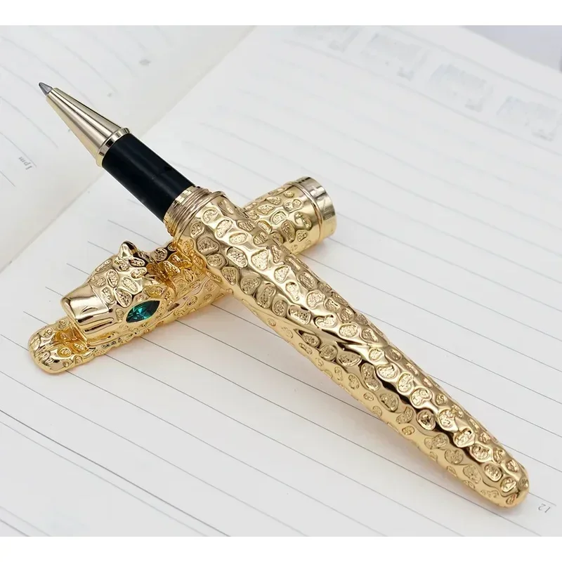 

Новая ручка-роллер Jinhao Cheetah из цельного металла золотого цвета, роскошный подарок для деловых людей, выпускников, офисных профессионалов, премиум-класса.