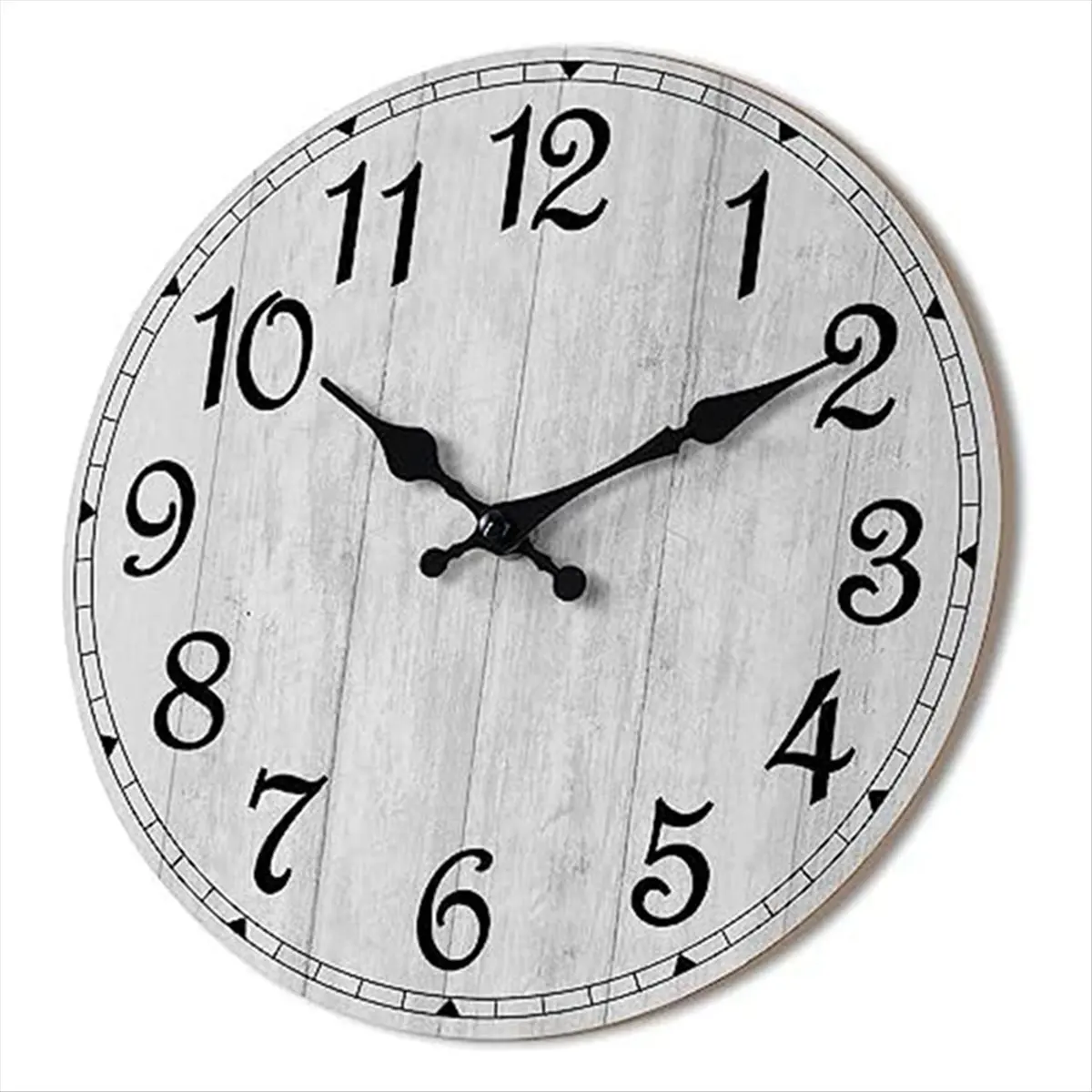 A20I Wall Clocks Operated Silent Non Ticking, Vintage Rustic Wooden Clocks Decorative for Kitchen Bathroom, Living Room