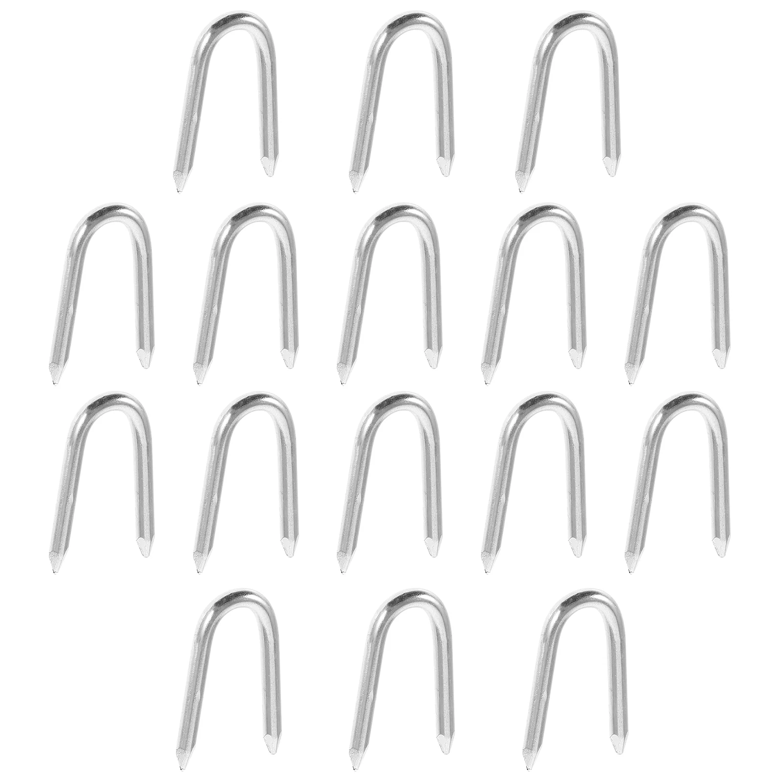 50 Pcs Iron Nail Wire Mesh Fences Pegs U-shaped Fixing Nails Metal Multi-function Stake Stakes Garden U-nail For