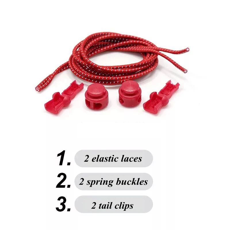 Reflective Elastic Shoelaces Stretching Lock Shoe Laces Brand No Tie Shoelace Outdoor Sneaker Lace Shoe accessories lacets T2