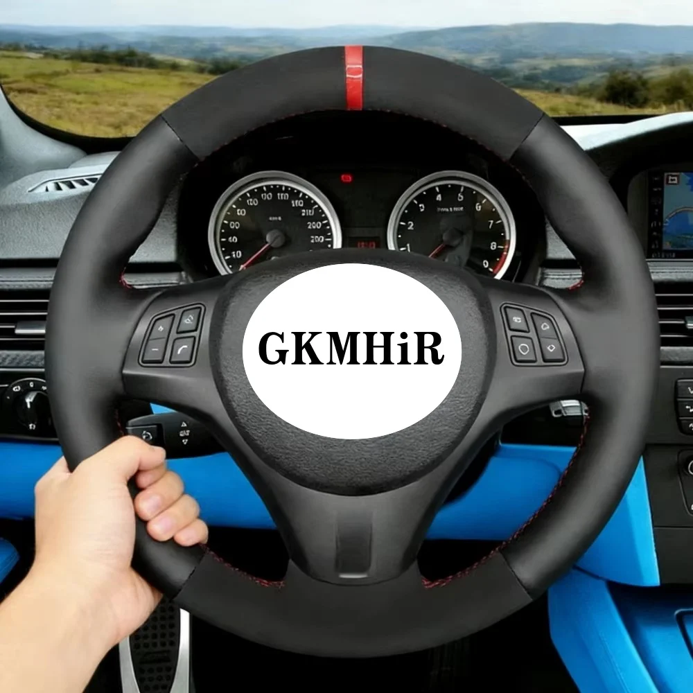 

Customization Car Steering Wheel Cover For BMW M Sport M3 E90 E91 E92 E93 E87 E81 E82 E88 X1 E84 Hand Sewing Suede Car Interior