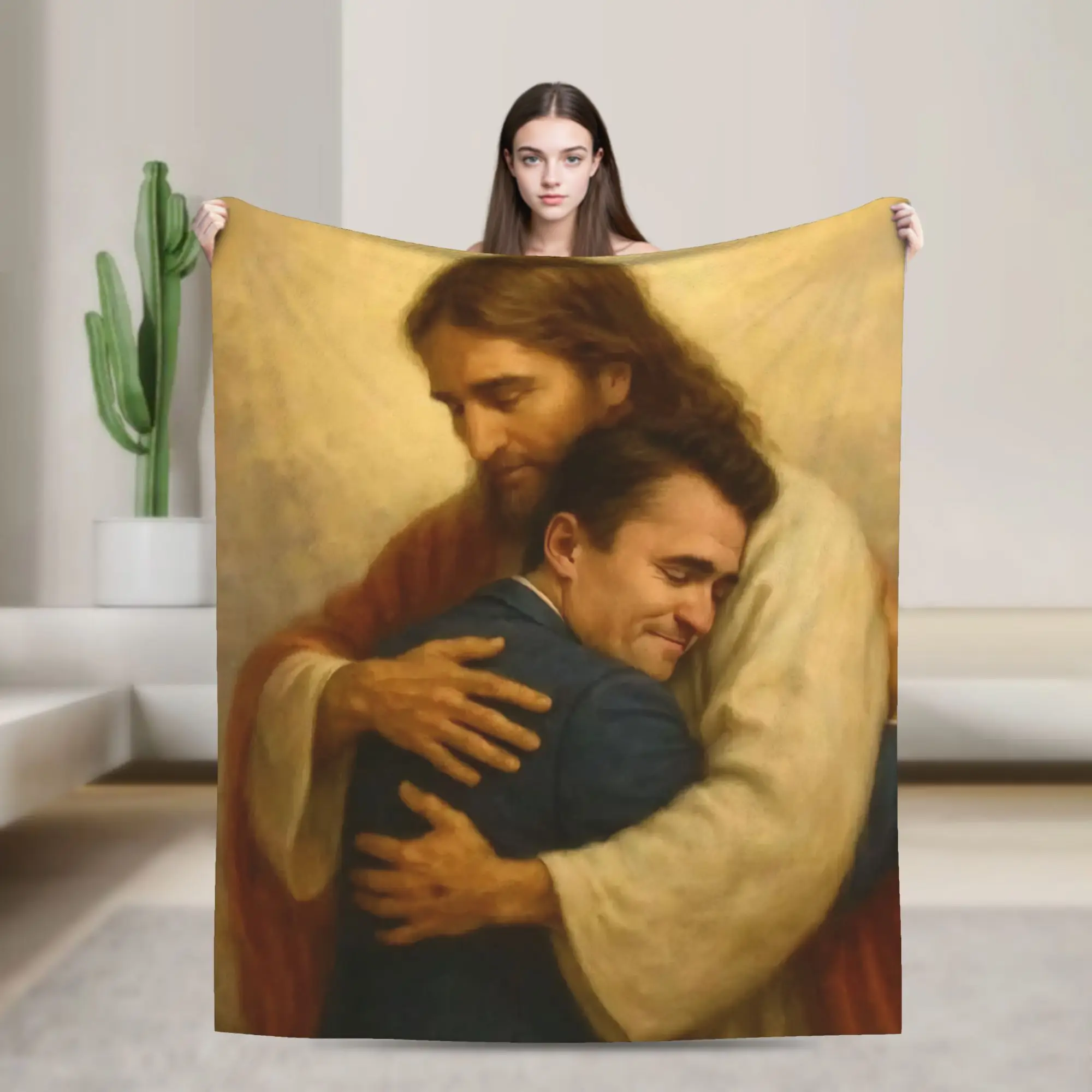 CharlieKirk Angelic Blankets RIP  Fleece Throw Blankets Home Couch Decoration Soft Warm Bedspreads