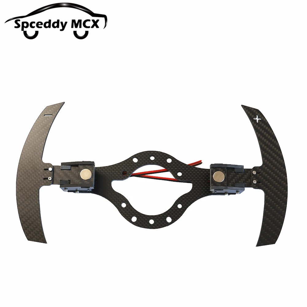 Spceddy Extend Carbon Fiber Magnetic Shift Paddle Car Sports Steering Wheel For BMW E90 M3 E92 E93 X5M X6M E70 E71