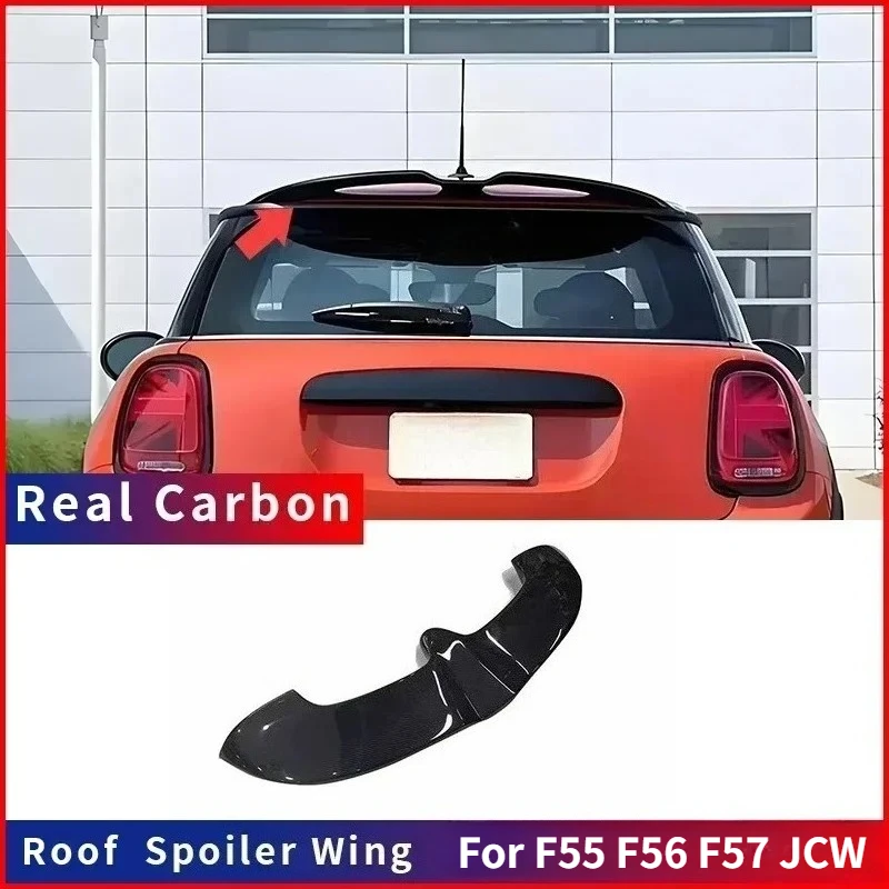 

For BMW For Mini Cooper F55 F56 F57 JCW Real Dry Carbon Fiber 2006~2015 Spoilers Include The AG Style Double-layer Top Wing