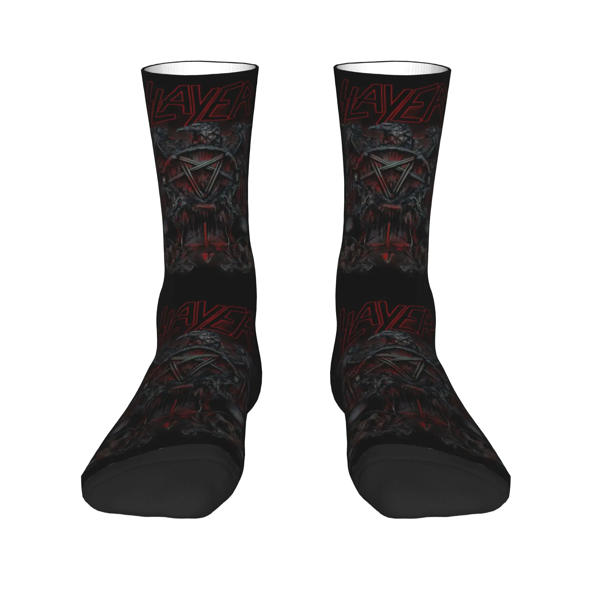 

Heavy Metal Rock Band Slayers Men's Crew Socks Unisex Breathbale Warm Spring Summer Autumn Winter Dress Socks