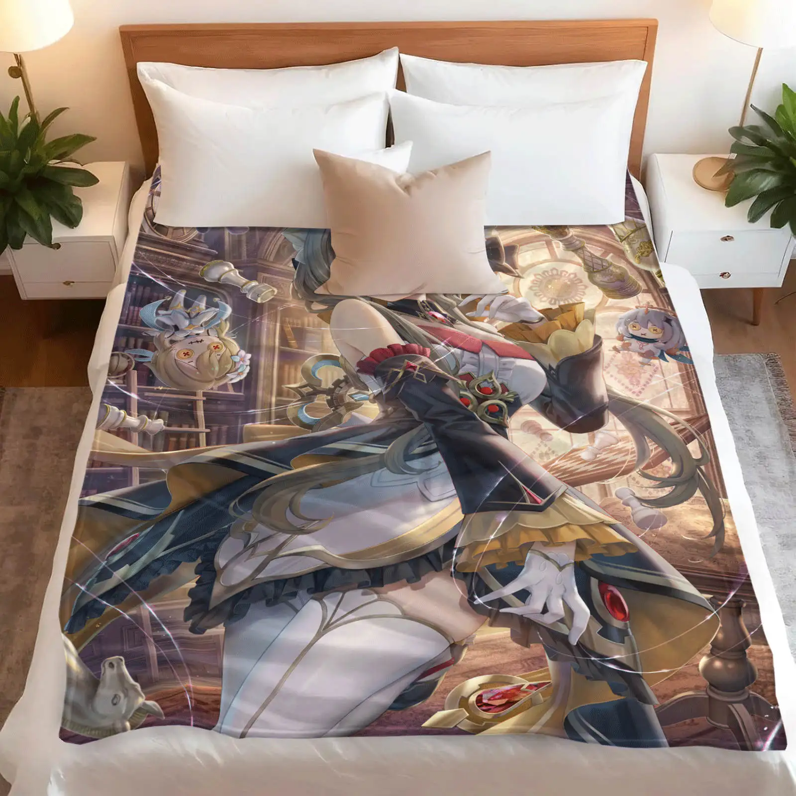 Genshin Impact Throw Blanket Soft Flannel Perfect for Couch or Bed Ideal Birthday Gift for Him Home