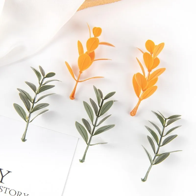 50PCS Künstliche Pflanzen Blatt Hochzeit Party Home Decor Zubehör Diy Kuchen Candy Box Girlande Weihnachten Dekorative Blumen Kranz – Detail 7